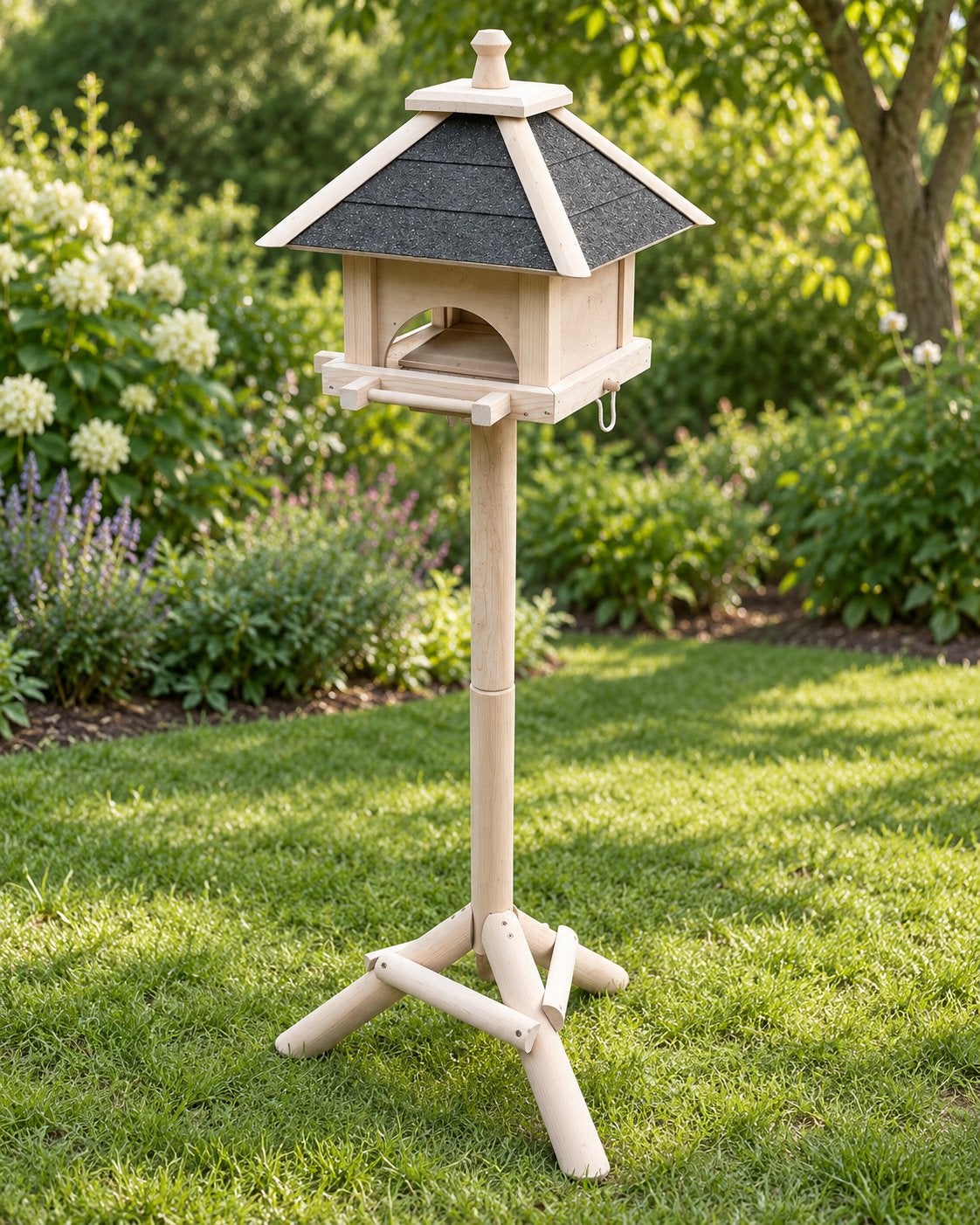 Vogelvoederhuis op Paal met Bitumen Dak, Tuin en Terras, Ophalen of Verzenden, Zo goed als nieuw