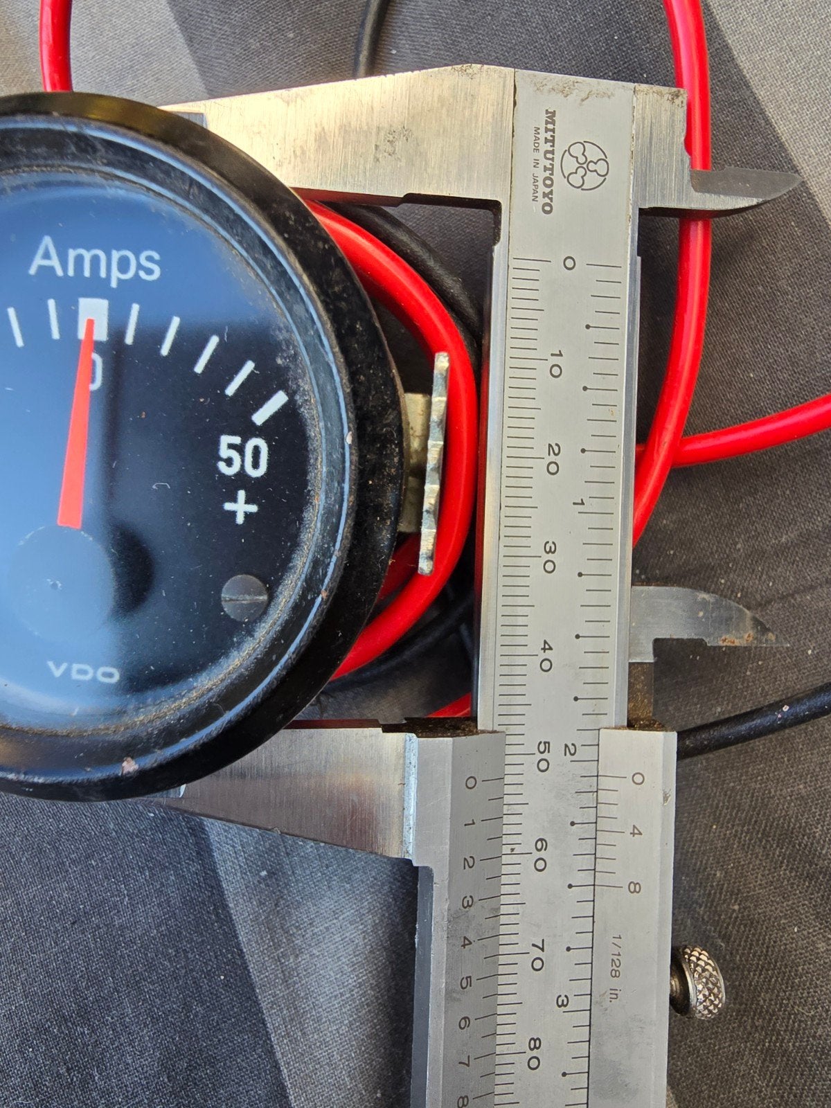 VDO Amperemeter - Klassieke Auto/Boot Amps Meter, Ophalen of Verzenden, Gebruikt, Oldtimer onderdelen