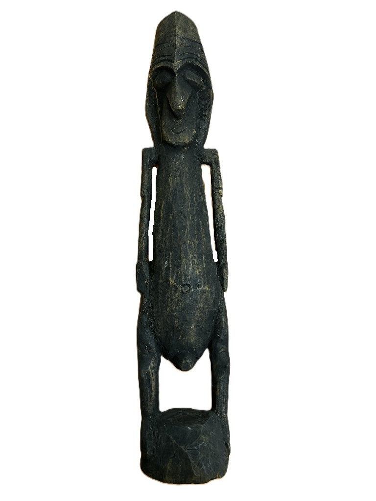 Houten beeld man Sepik - opbrengst voor goed doel (Papua), Antiek en Kunst, Kunst | Beelden en Houtsnijwerken, Houtsnijwerk, Hout