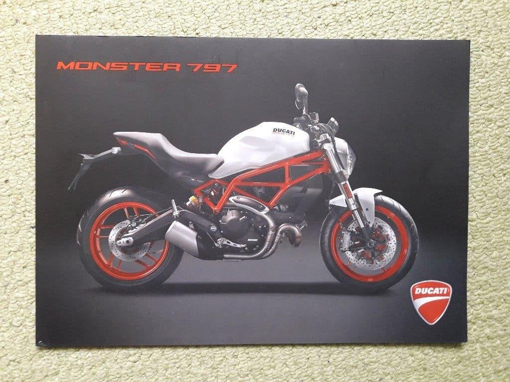 DUCATI  MONSTER 797 uitklapbrochure, Ophalen of Verzenden, Zo goed als nieuw, Ducati, Merk of Model