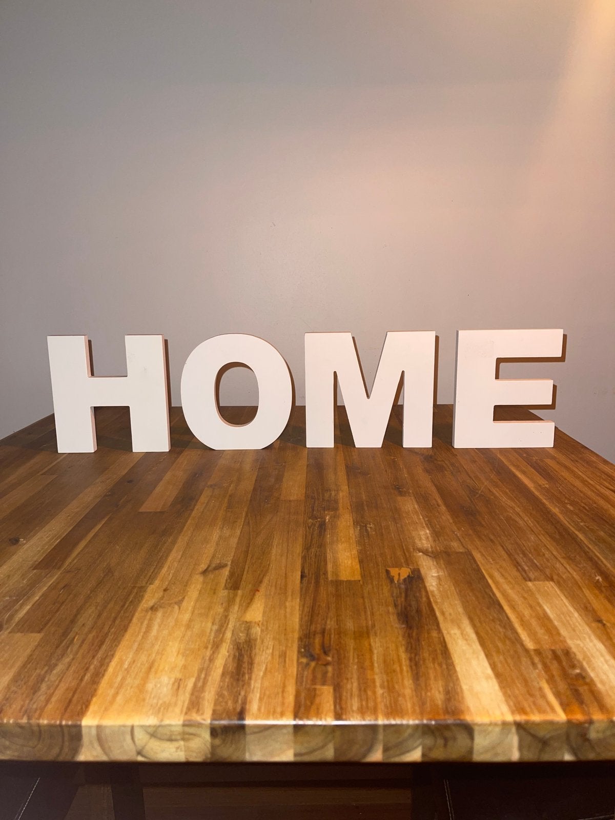 Decoratieletters HOME wit, Letters en cijfers, Ophalen of Verzenden, Gebruikt, 17 cm