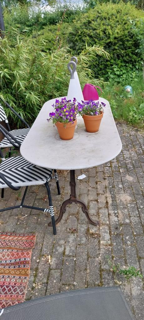 Marmeren tuintafel, Tuin en Terras, Tuintafels, Ophalen, Rechthoekig, Overige materialen
