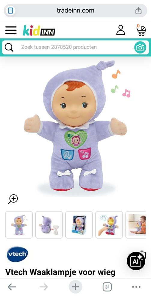 VTech Magisch Droompopje, Kinderen en Baby's, Speelgoed | Vtech, Ophalen of Verzenden, Nieuw