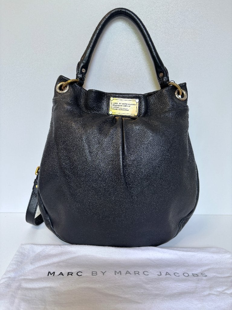MARC JACOBS Zwart leer schouder tas bag, Ophalen of Verzenden, Zo goed als nieuw, Zwart, Schoudertasje