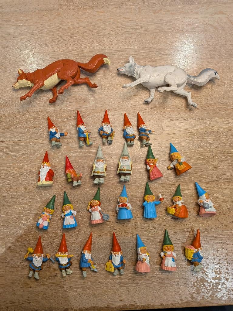 Vintage David de Kabouter BRB figuren + BRB Swift de vos, Ophalen of Verzenden, Gebruikt