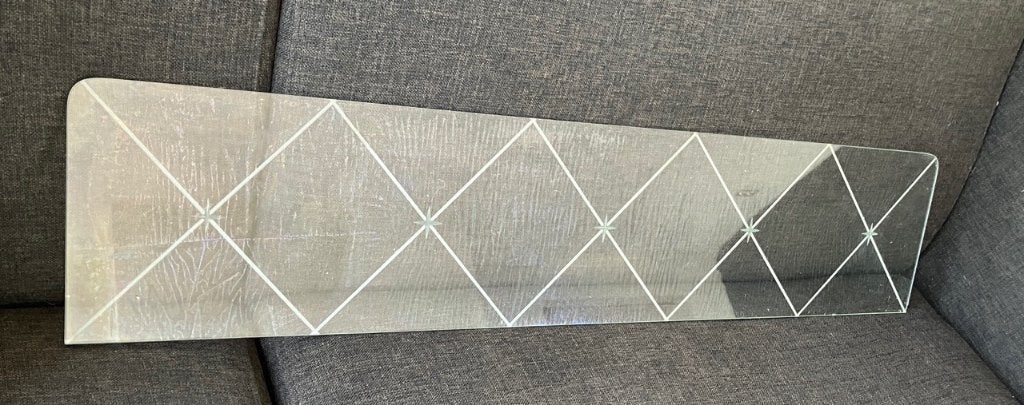 7 Glasplaten - Jaren 50 meubels, Ophalen, Gebruikt, Minder dan 80 cm, Minder dan 80 cm