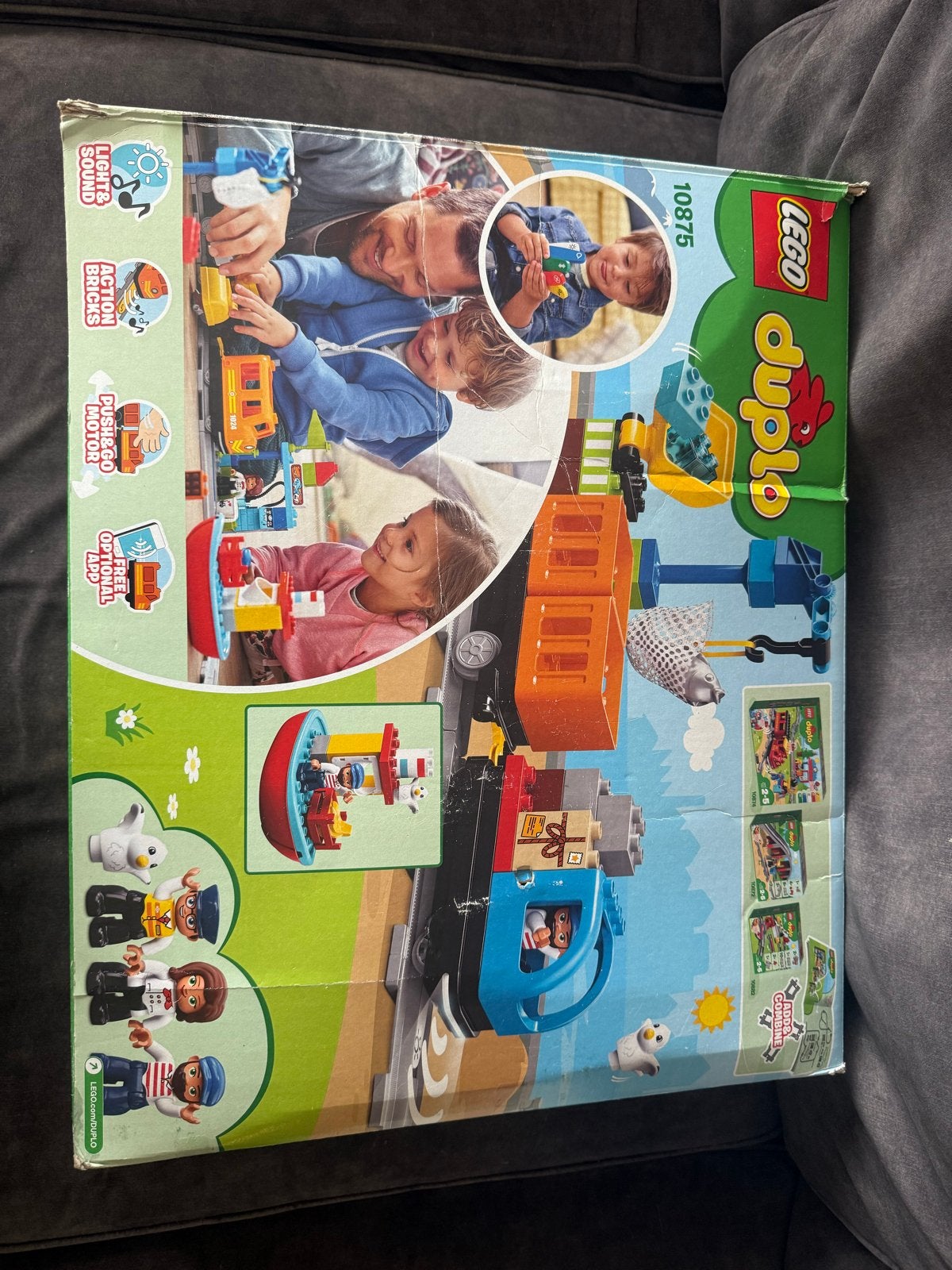 LEGO DUPLO Trein met Havenkraan en extra's, Gebruikt, Ophalen of Verzenden, Duplo, Meerdere sets