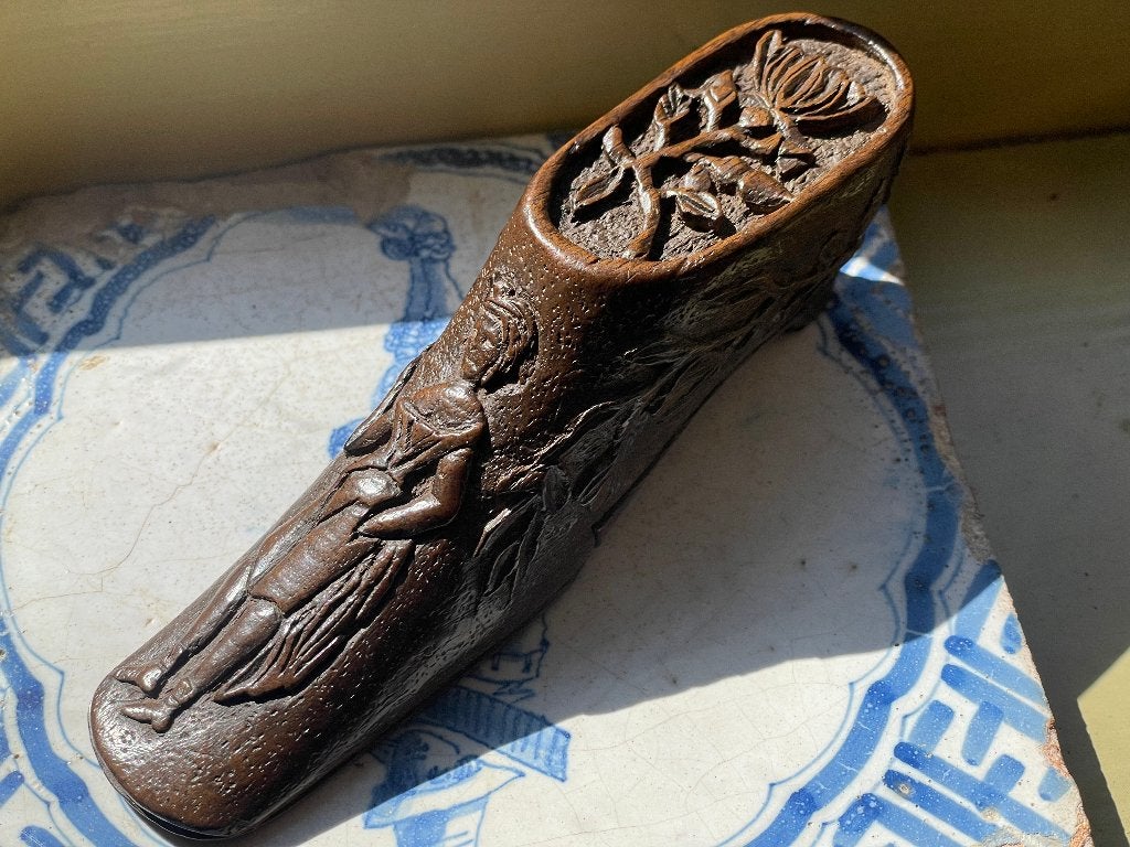 gestoken snuifdoos vorm schoen ca 1800 rookgerei volkskunst, Ophalen of Verzenden