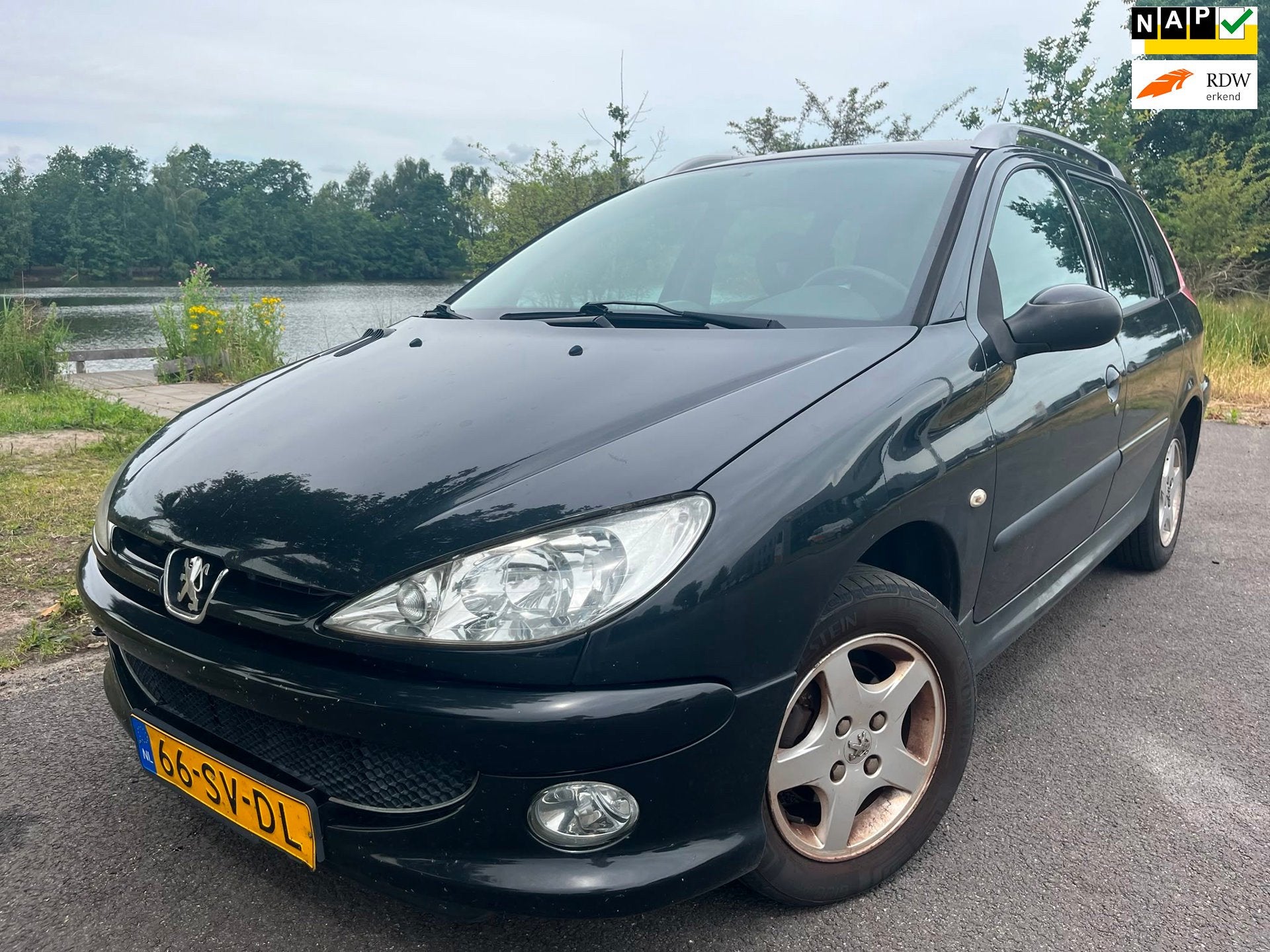 Peugeot 206 SW 1.4 Air-line 3, Auto's, Peugeot, Voorwielaandrijving, 4 cilinders, Elektrische ramen, Zwart