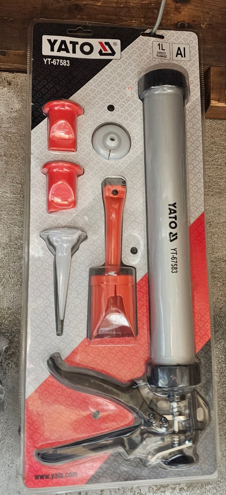 Yato YT-67583 Mortel- en Voegenpistool 1L Aluminium, Ophalen of Verzenden