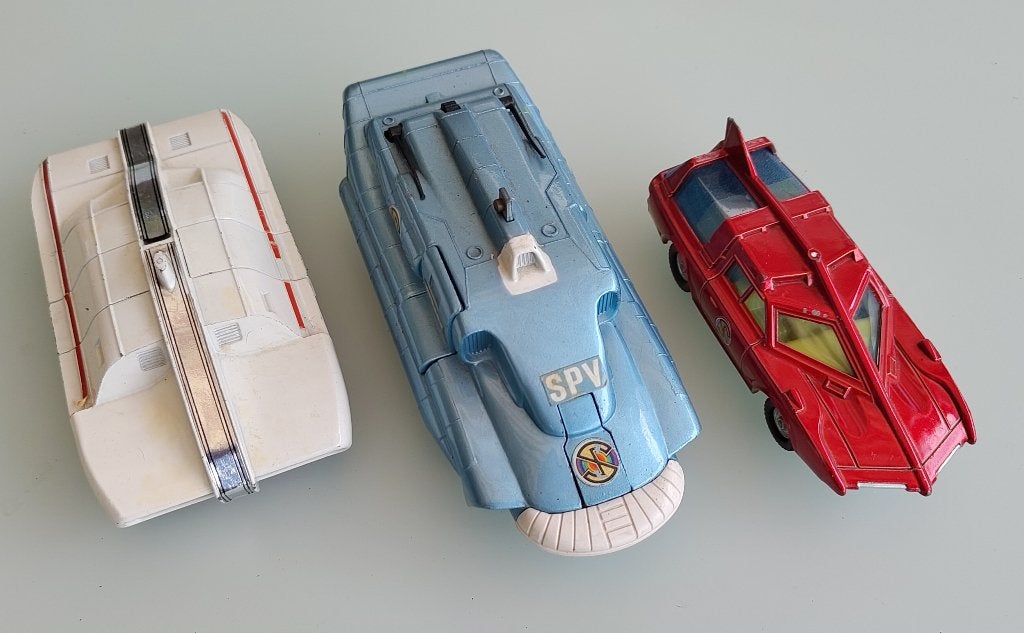 Vintage Dinky Toys SPV 104 en andere Spectrum wagens103,105, Ophalen of Verzenden, Gebruikt, Auto, Dinky Toys
