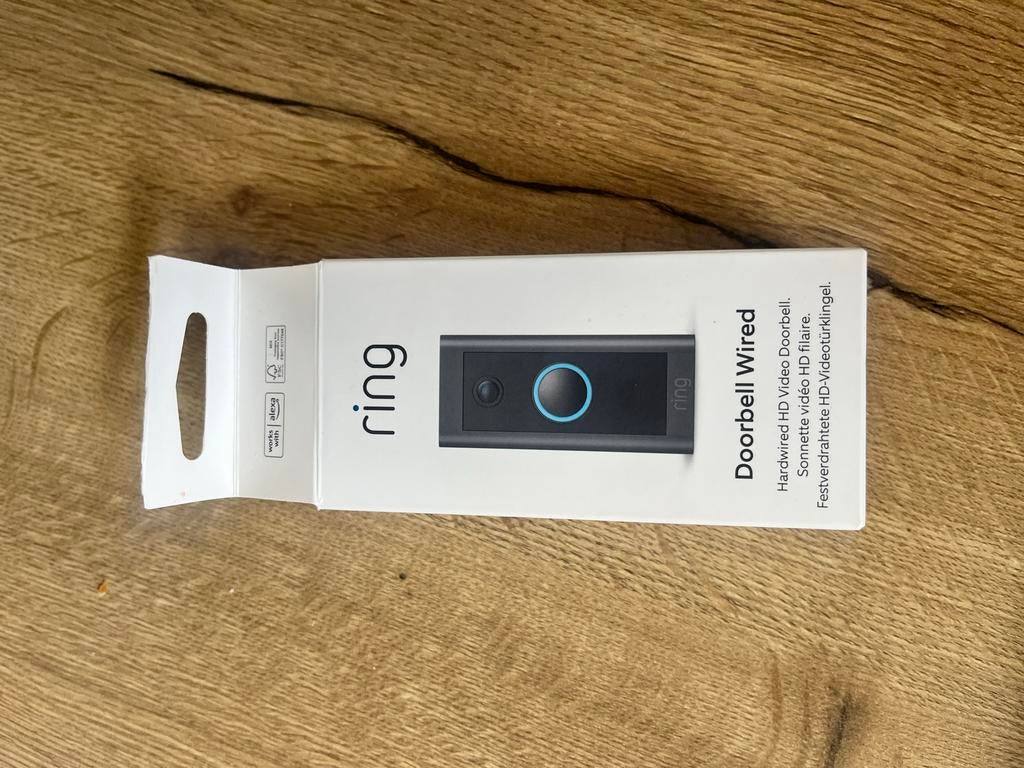 Ring Video Deurbel Bedraad - Nieuw in doos, Huis en Inrichting, Deurbellen, Ophalen, Bewegingsdetectiesensor, Zo goed als nieuw
