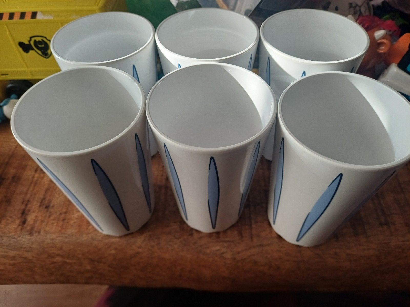 6 melkbekers  mepal lavendel camping servies, Caravans en Kamperen, Kampeeraccessoires, Ophalen of Verzenden, Zo goed als nieuw