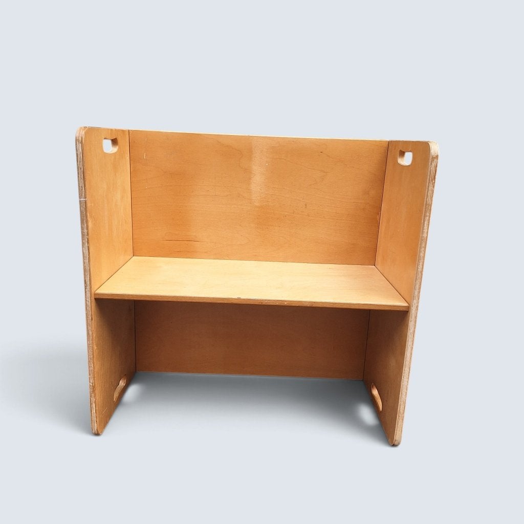 Houten kubus kinderbankje / bankje, Ophalen, Gebruikt, Onbekend, Onbekend