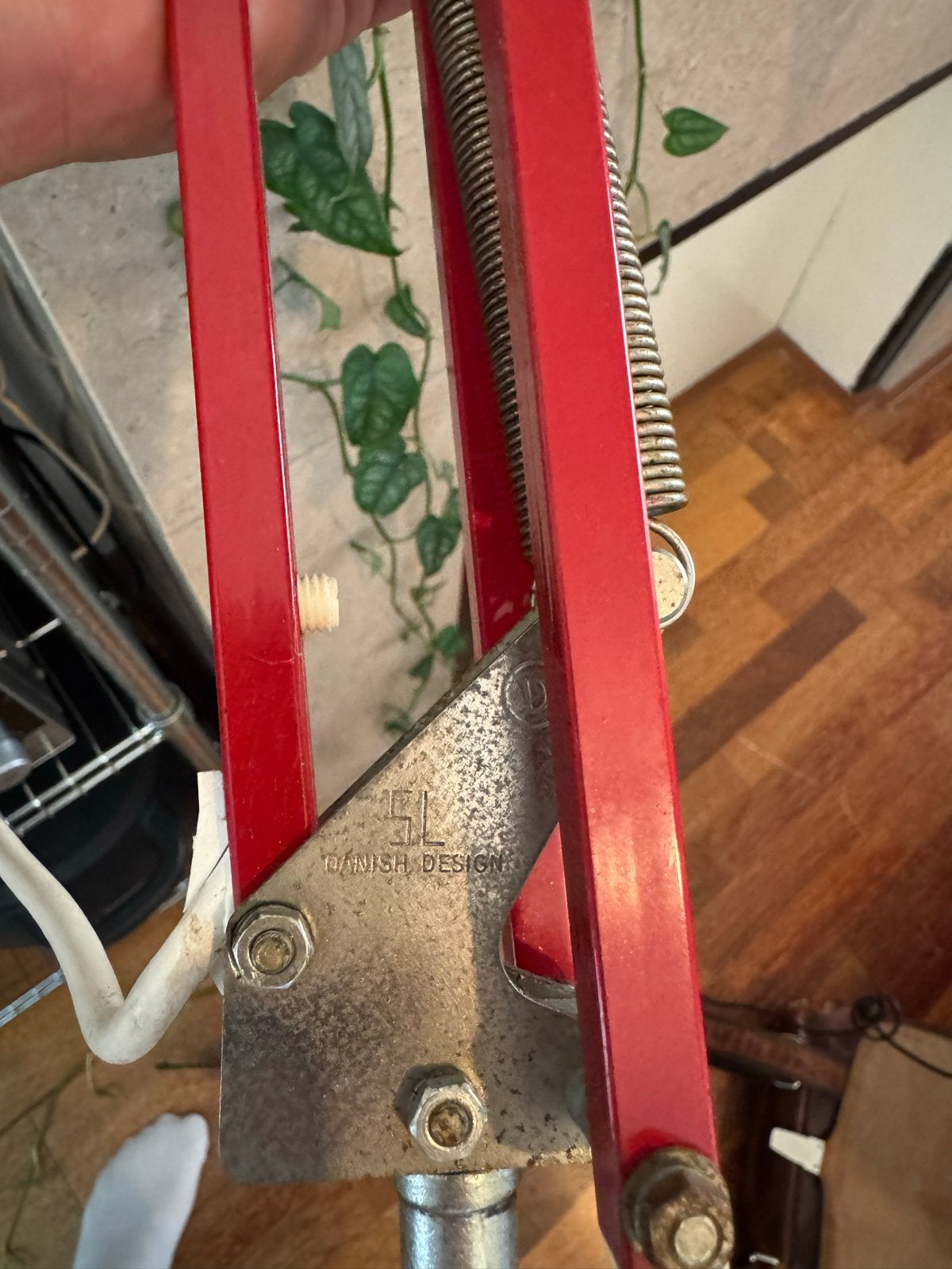 Rode LS Danish Design Architectenlamp, Huis en Inrichting, Bureaulamp, Gebruikt, Overige merken, Rood