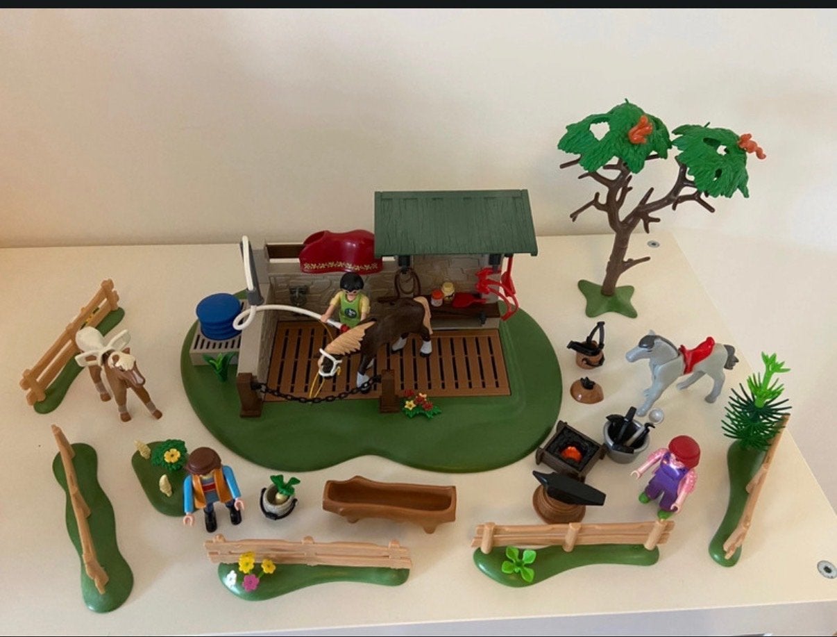 Playmobil Paardenverzorging Set - Complete Set, Ophalen of Verzenden, Gebruikt, Complete set