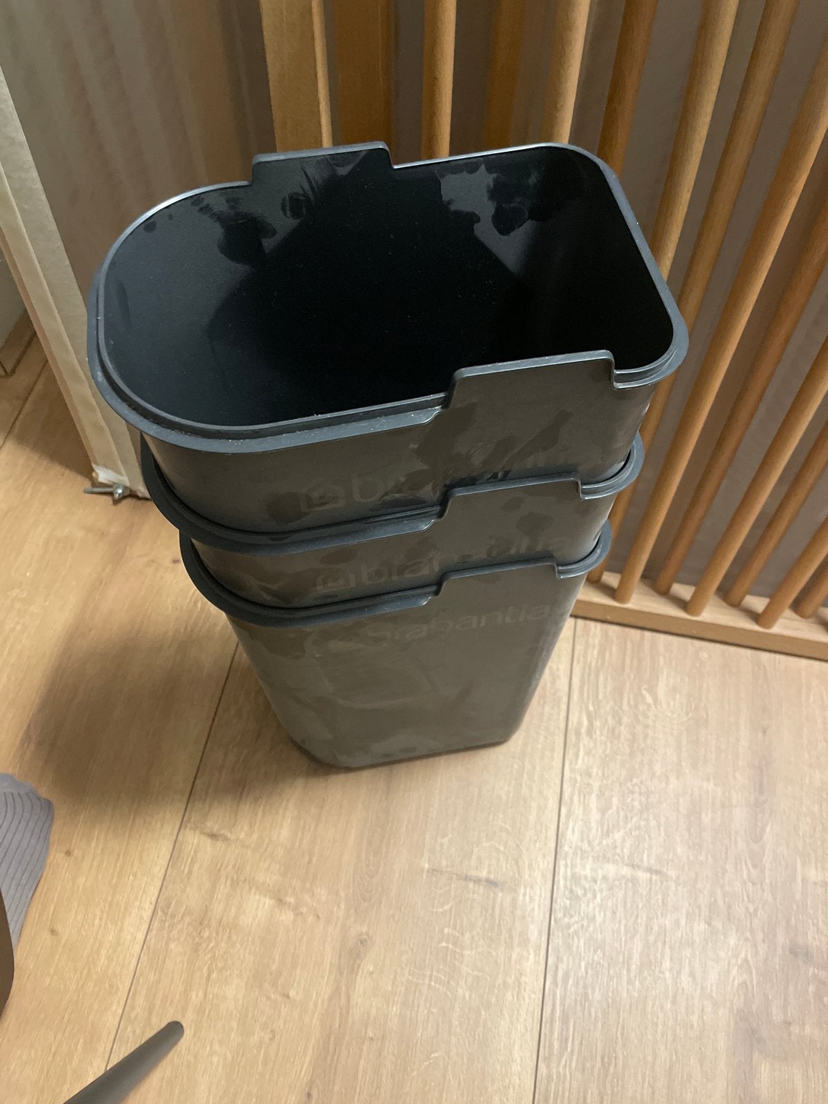 3 Brabantia Bo Touch Bin inzetbakken met scheidingsstukken, 10 tot 20 liter, Ophalen, Gebruikt, Kunststof