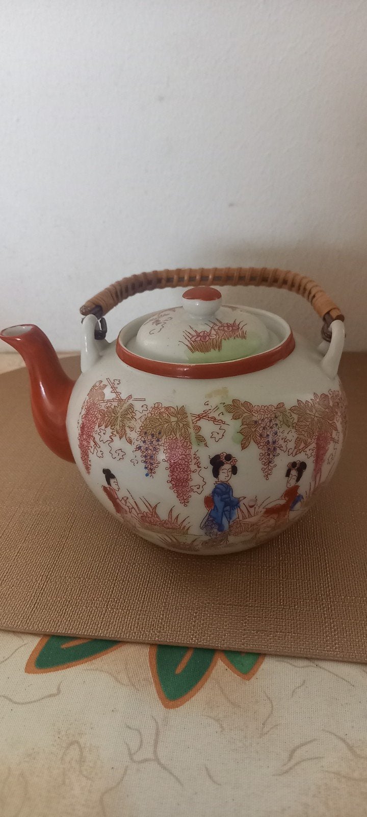 Vintage Japanse theepot met bamboe, Ophalen of Verzenden