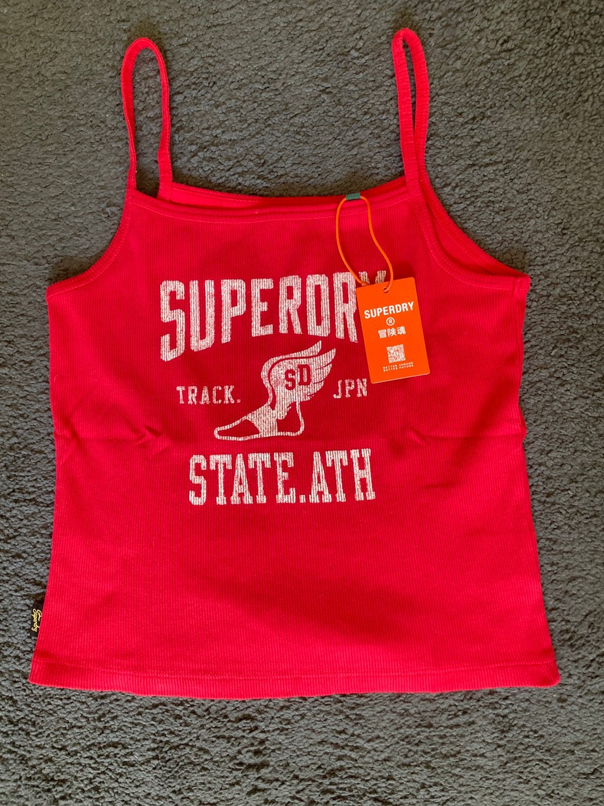 Superdry top, Ophalen of Verzenden, Nieuw, Rood, Zonder mouw
