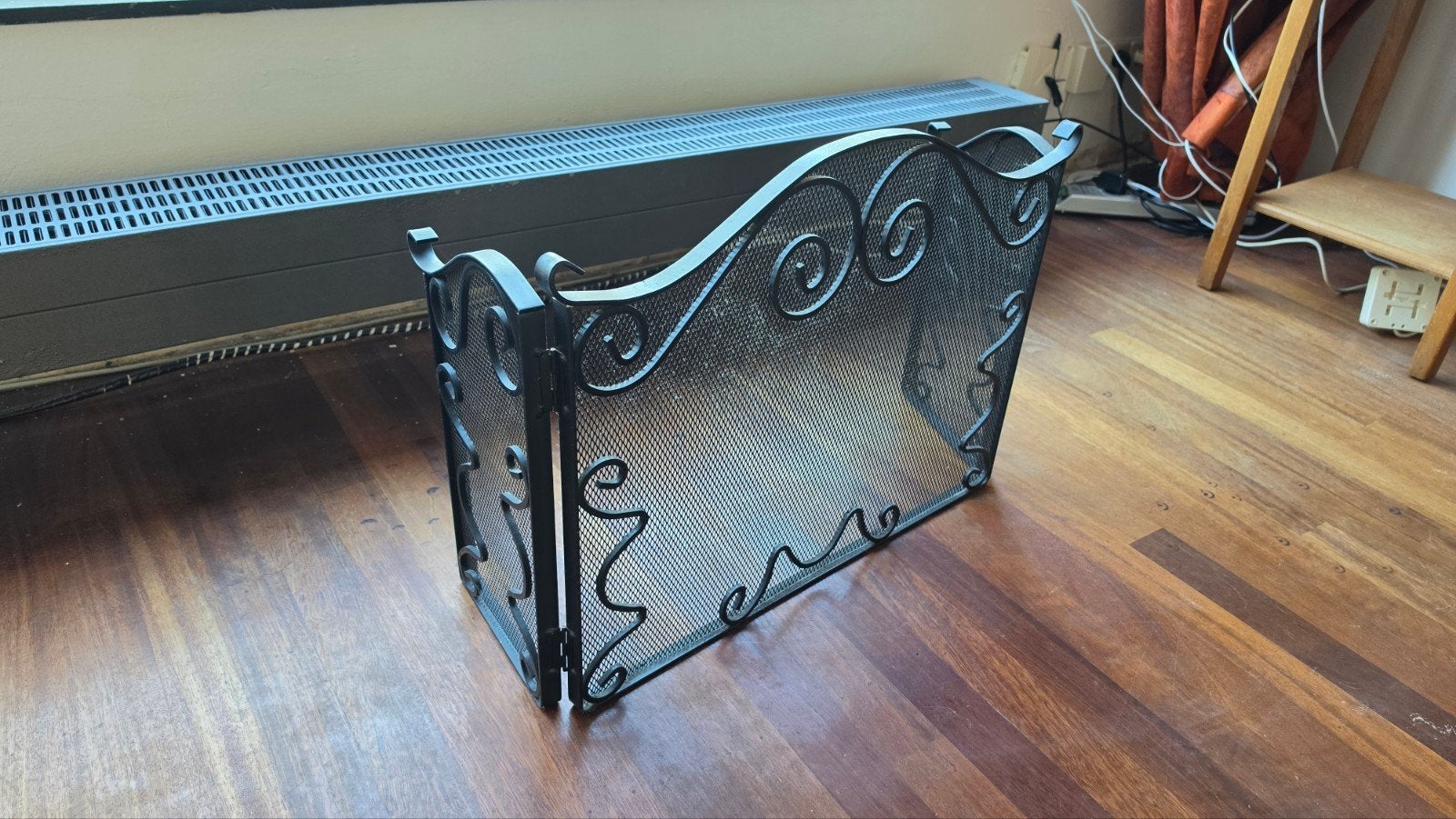 Decoratief Haardscherm - Zwart Metaal, Huis en Inrichting, Ophalen, Zo goed als nieuw, Overige soorten