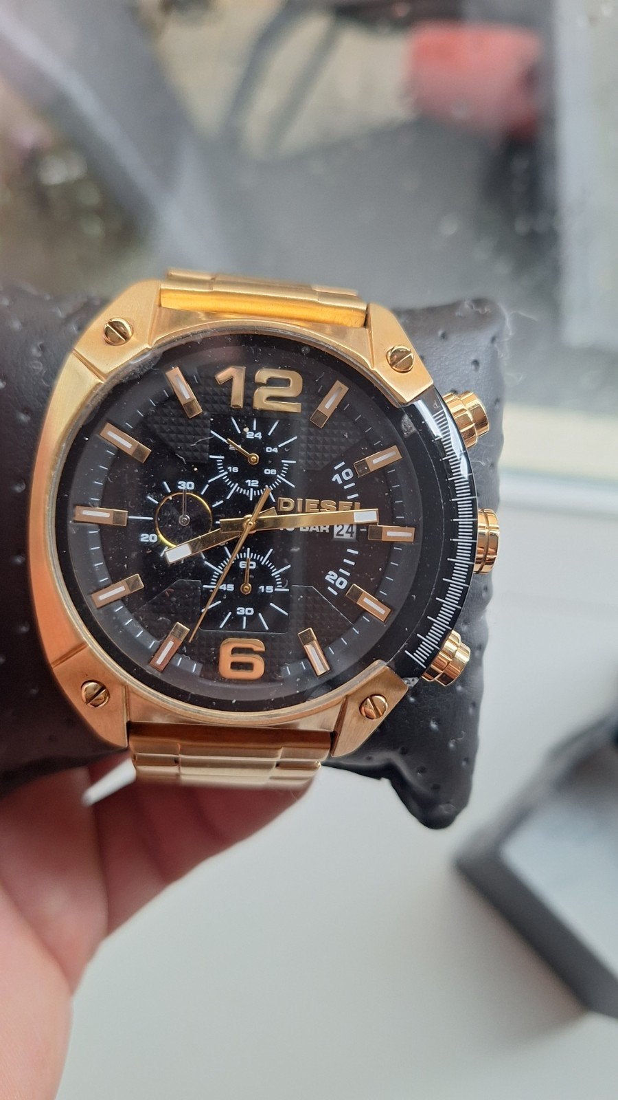 Diesel horloge dz4342 als nieuw, Ophalen of Verzenden, Zo goed als nieuw, Leer, Overige merken