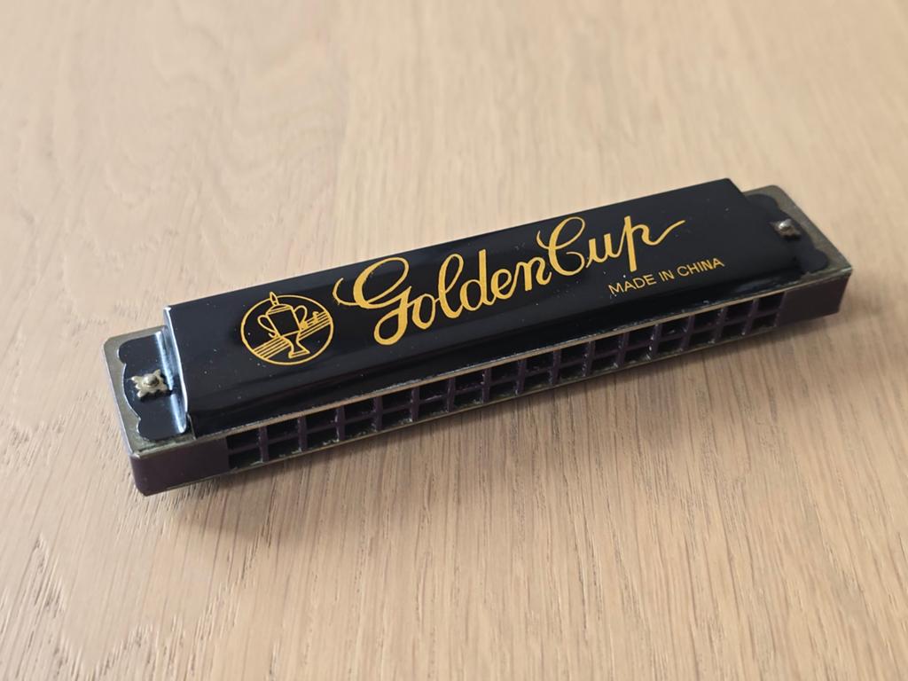 Vintage 1980S Golden Cup mondharmonica €15,50, Ophalen of Verzenden, Zo goed als nieuw, C-mondharmonica