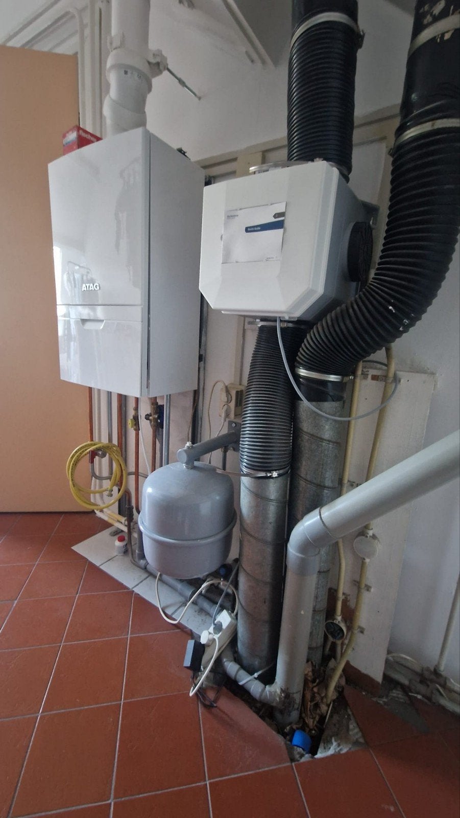 ATAG CV-ketel inclusief thermostaat, Ophalen, 30 tot 80 cm, Gebruikt, Hoog rendement (Hr)