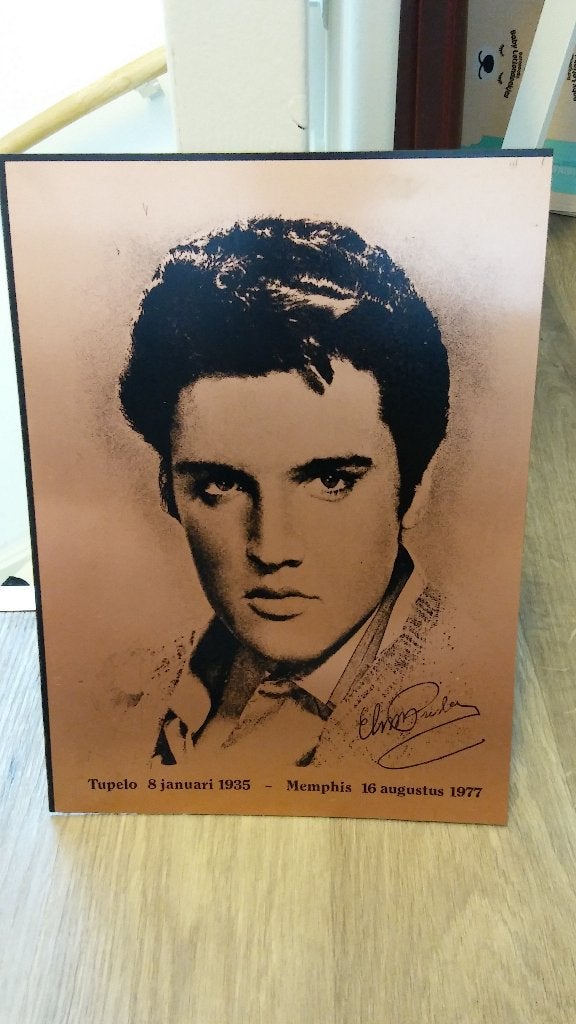 Elvis Presley Tupelo Artiest bord vintage rock n roll, Ophalen of Verzenden, Gebruikt, Overige typen