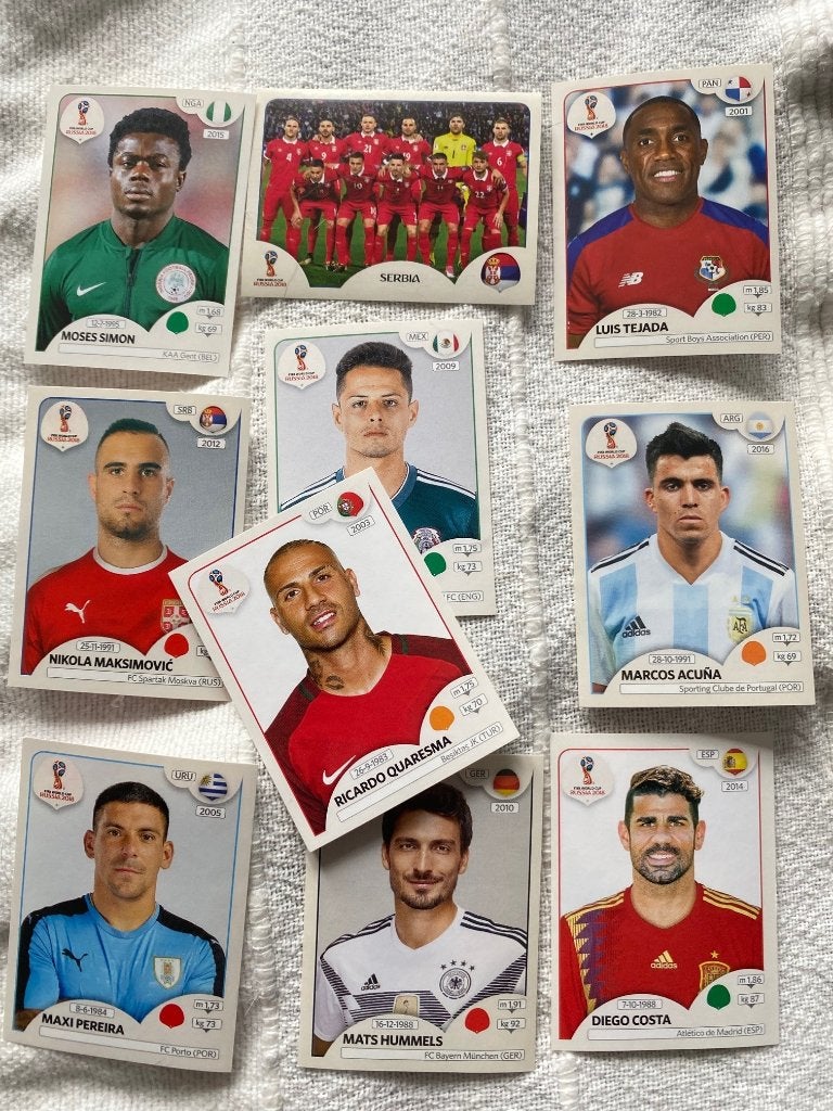 10x Panini WK 2018, Ophalen of Verzenden, Nieuw, Buitenlandse clubs, Poster, Plaatje of Sticker
