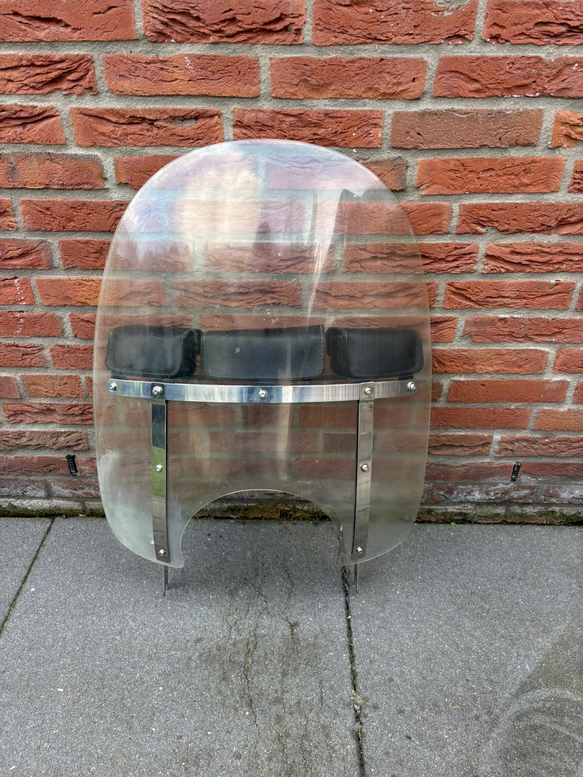 HD Road King Classic windscherm met lederen tasjes, Ophalen of Verzenden, Gebruikt