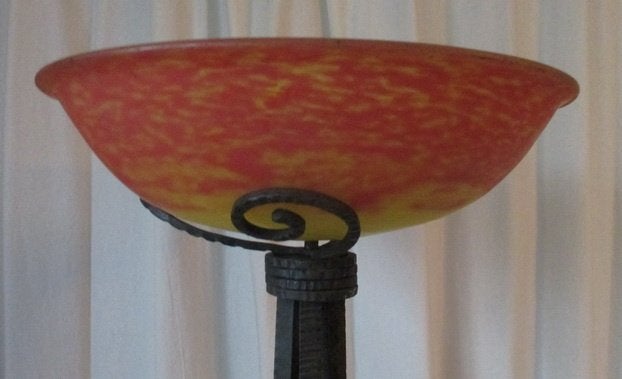 art deco vloerlamp staanlamp Noverdy France 11, Ophalen