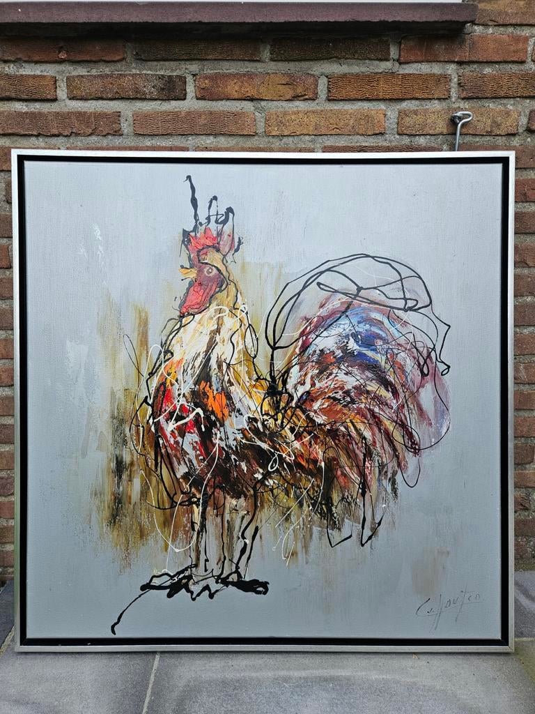 Schilderij Caspar van Houten - Haan, Antiek en Kunst, Ophalen