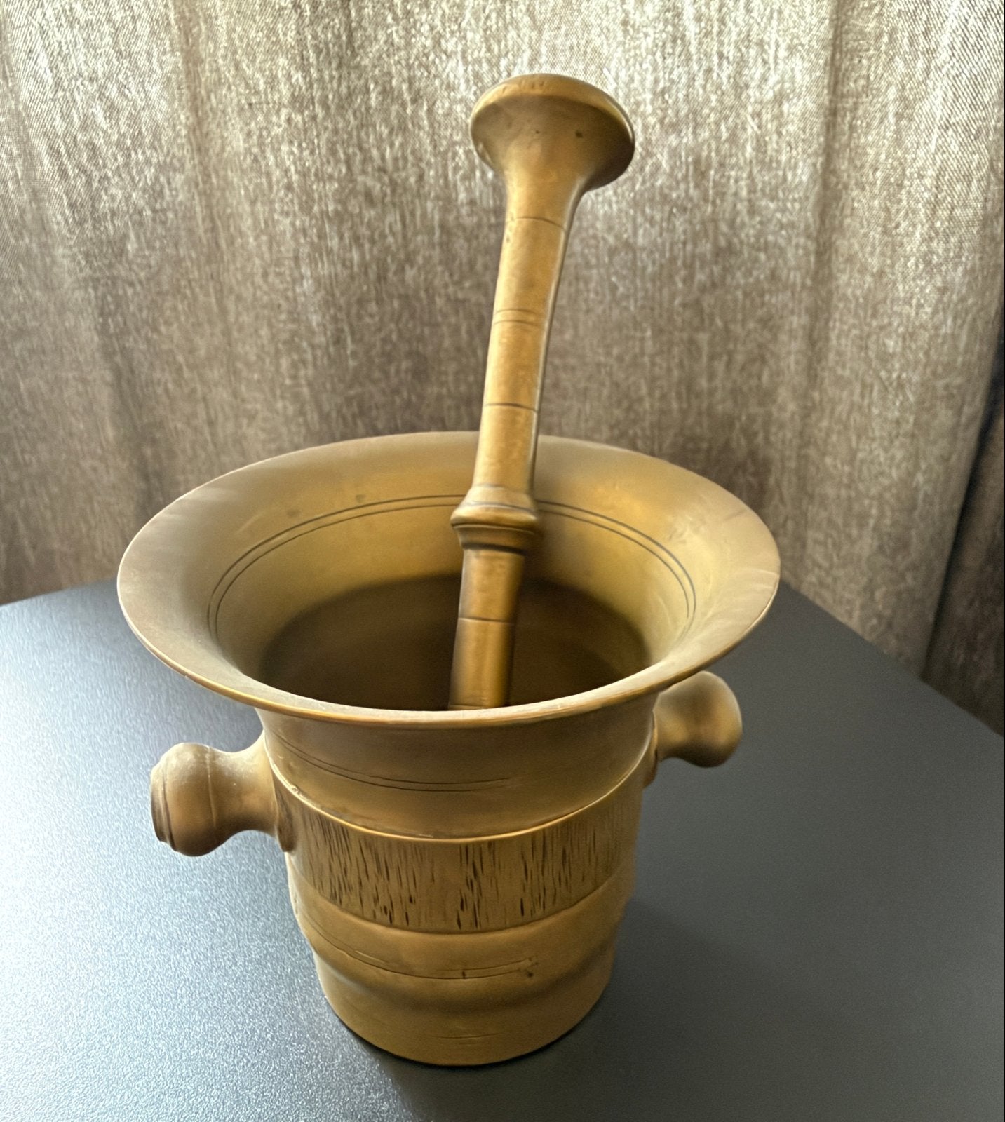 Bronzen Vijzel met Stamper, Ophalen of Verzenden, Brons