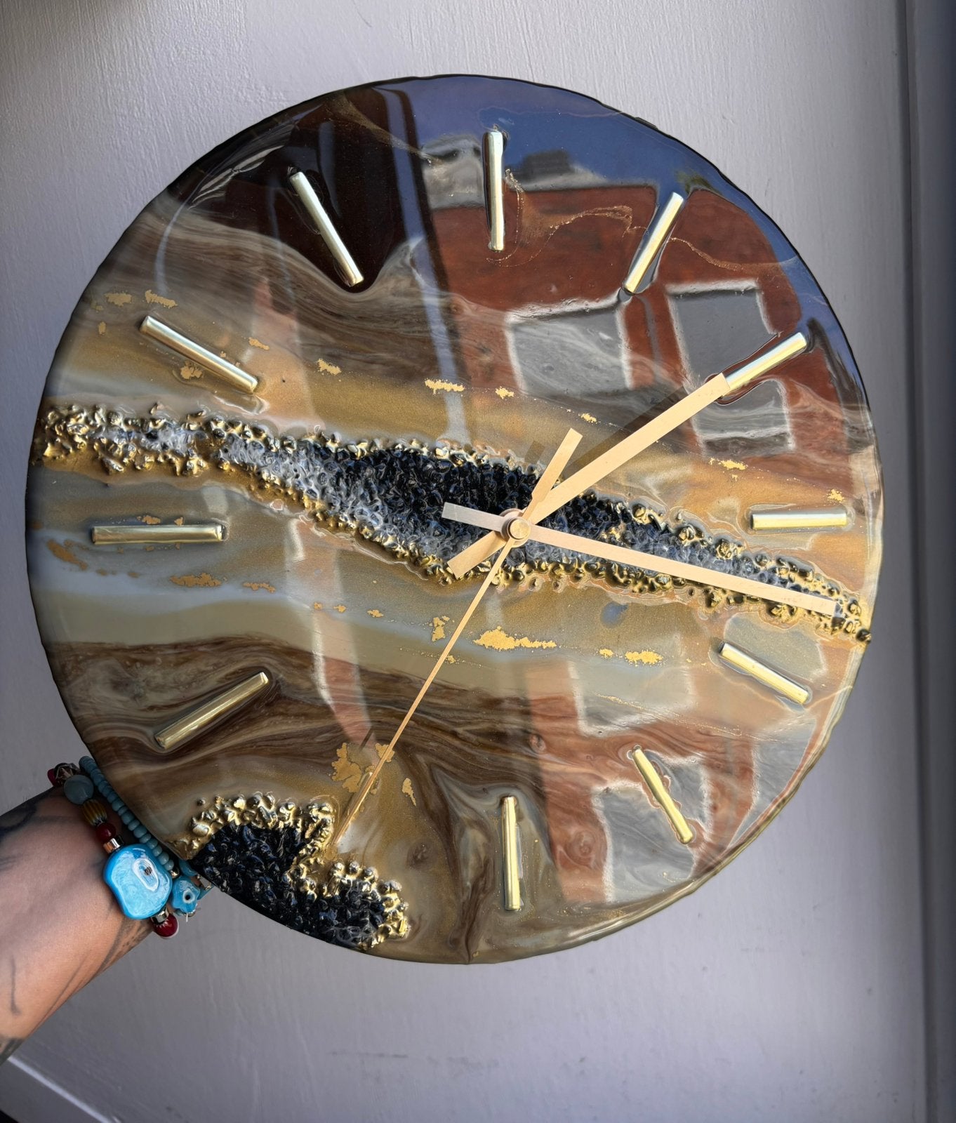 Prachtige wandklok 30 cm, Huis en Inrichting, Woonaccessoires | Klokken, Ophalen of Verzenden, Nieuw, Wandklok