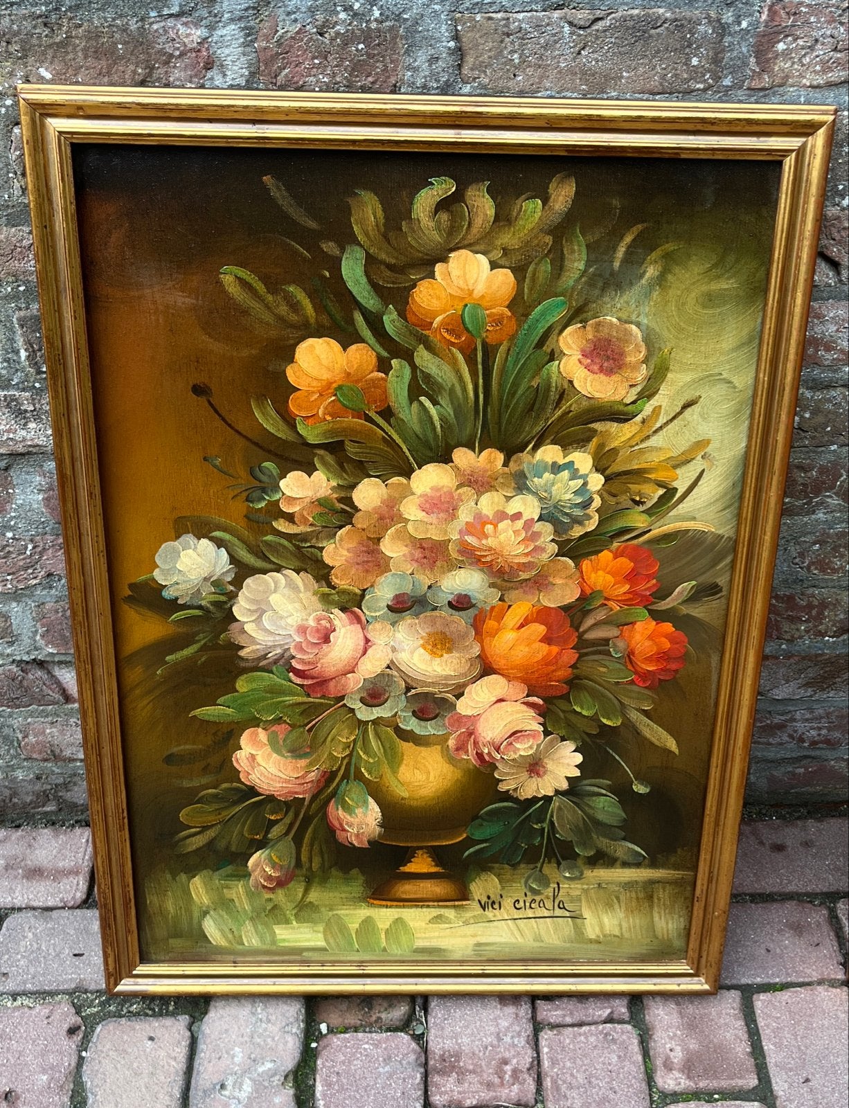Bloemenschilderij 'Fiori Fiamminghi' - Olieverf op doek, Verzenden