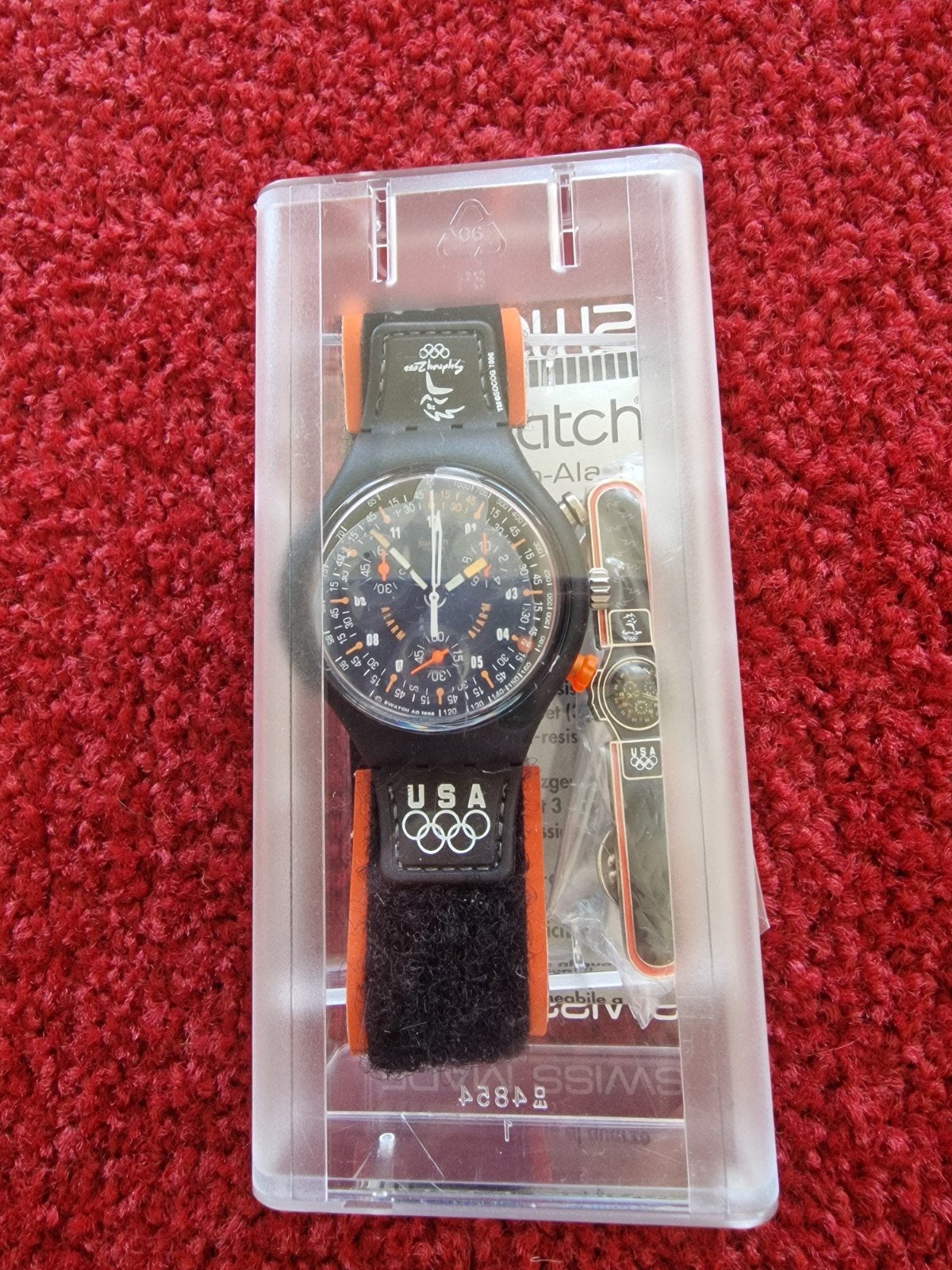 Swatch "Firewall" Chronograph & Alarm, Sieraden, Tassen en Uiterlijk, Horloges | Dames, Ophalen of Verzenden, Kunststof, Swatch