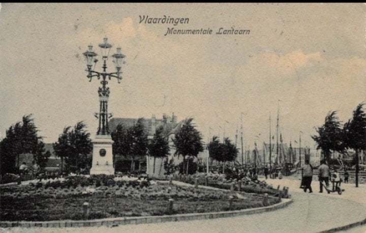 Vlaardingen Monumentale lantaarn 1906, Verzenden, Voor 1920, Gelopen, Zuid-Holland