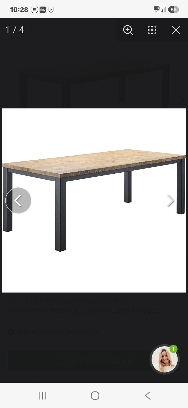 Weekend aanbieding Eettafel 220x100 + lamp € 500,00, Ophalen, 200 cm of meer, 50 tot 100 cm, Zo goed als nieuw