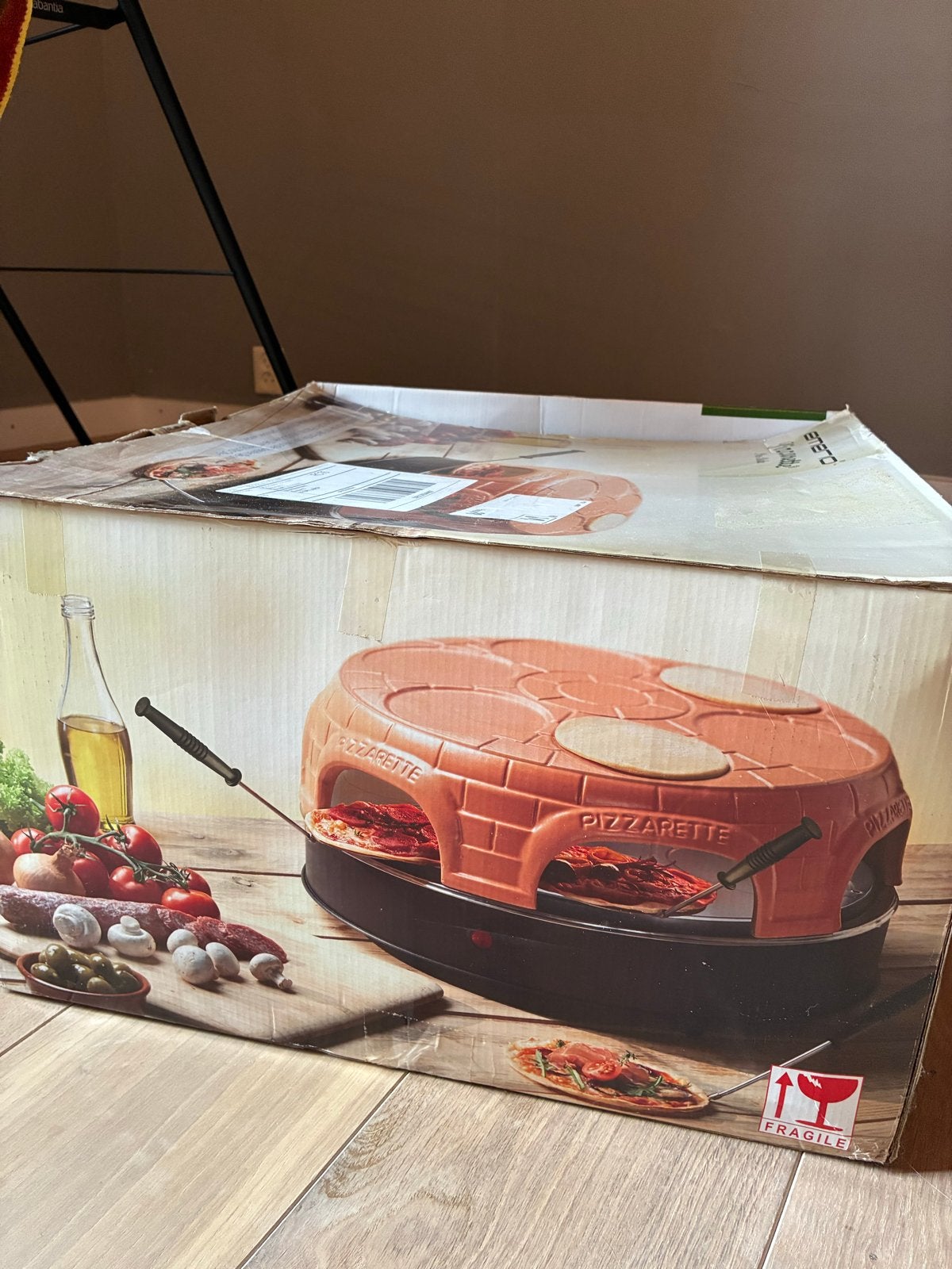Pizzarette pizzaoven voor 6 personen - Zo goed als nieuw, Witgoed en Apparatuur, Ophalen, Minder dan 45 cm, Overige merken, Pizzaoven