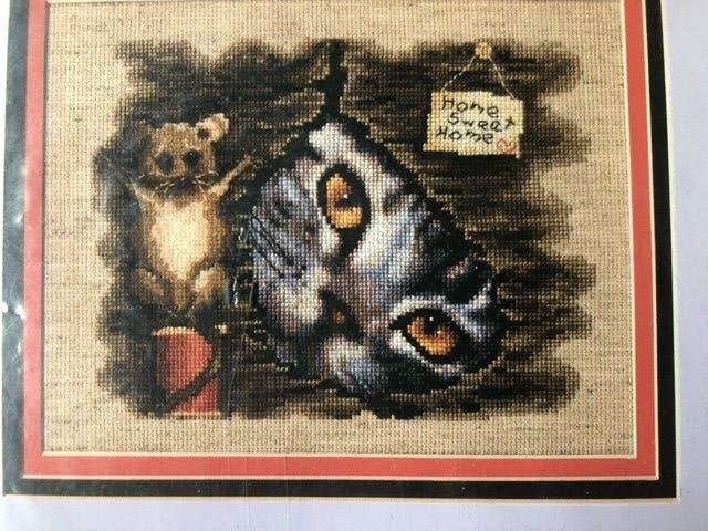 borduurpakket CAT AND MOUSE marti, Ophalen of Verzenden, Nieuw, Handborduren, Borduurpakket