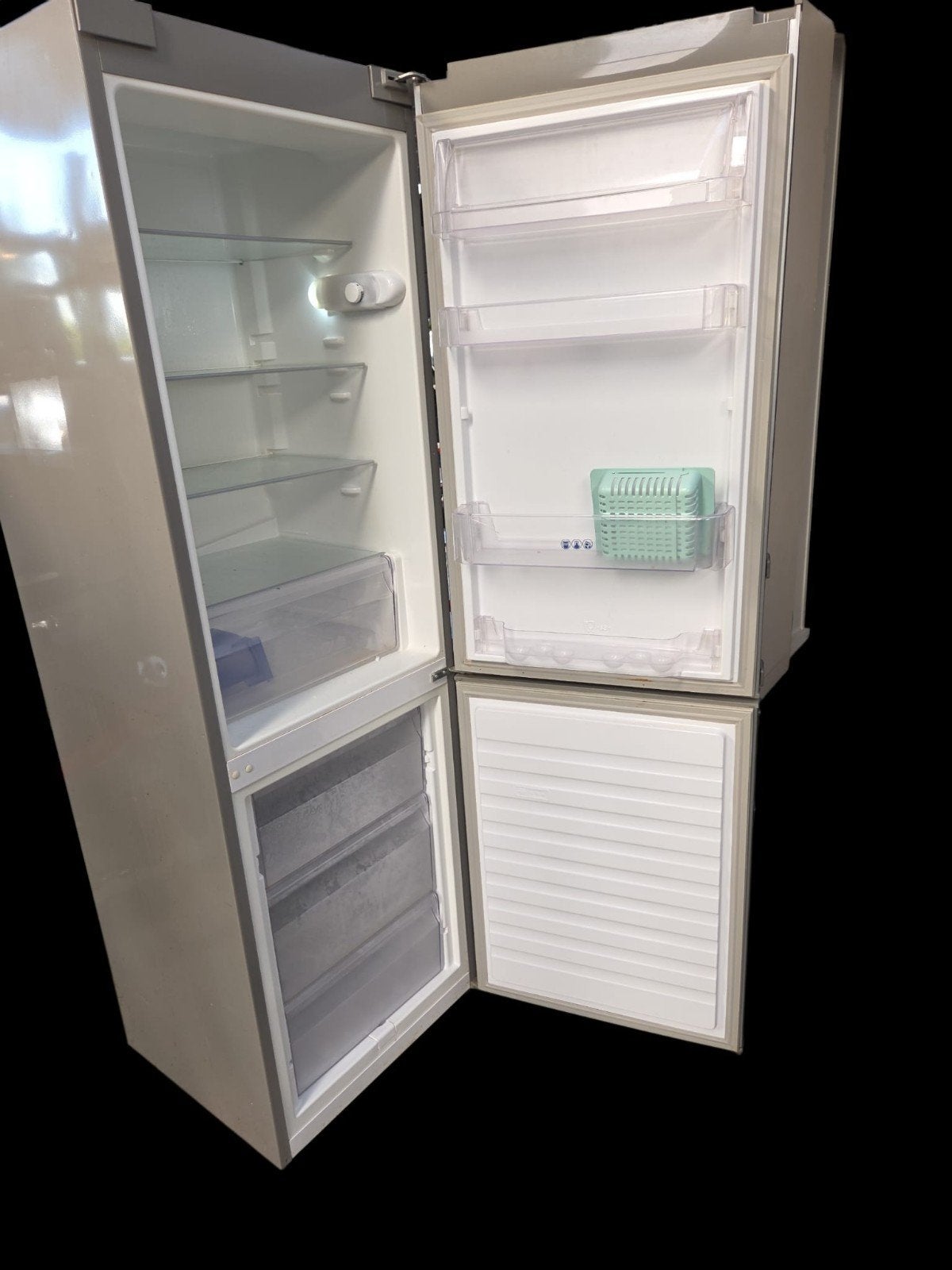 Whirlpool Koelkast met Aparte Vriezer - Zilver, Ophalen, Gebruikt, 200 liter of meer, 60 cm of meer
