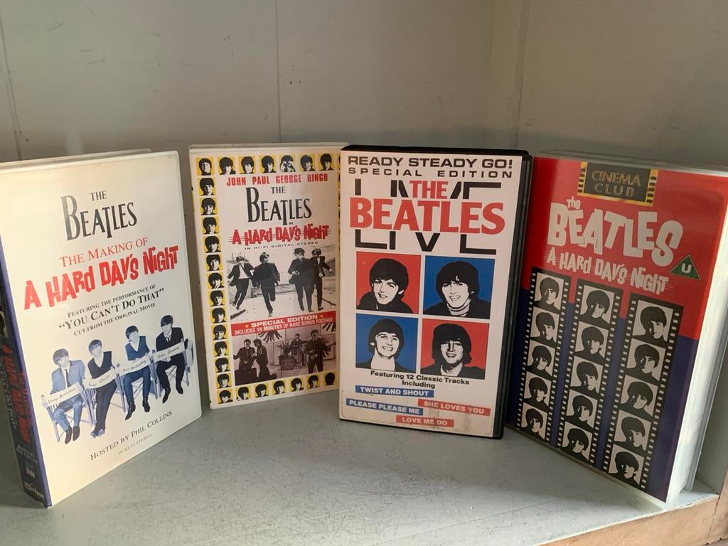 The Beatles VHS Collectie: Live, A Hard Day's Night, Making, Alle leeftijden, Ophalen of Verzenden, Gebruikt, Overige genres