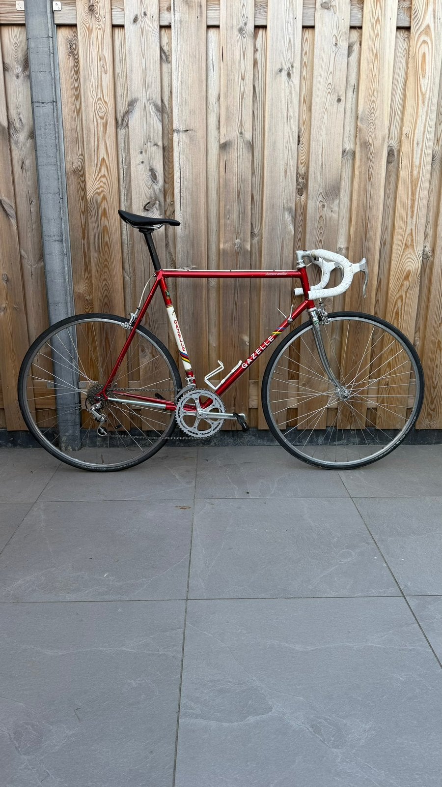 Gazelle Champion Mondial Reynolds 531 L racefiets, Fietsen en Brommers, Fietsen | Racefietsen, Ophalen, Gebruikt, Staal, Velgrem