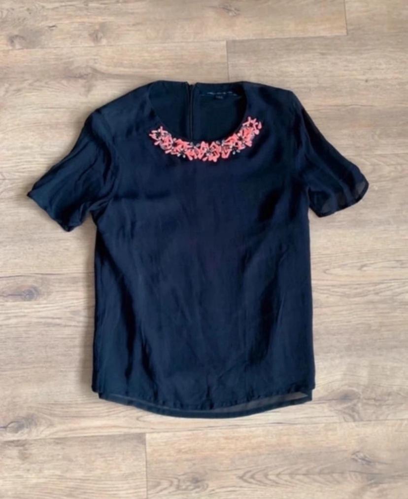 French Connection | Dames top / blouse | Maat 36, Kleding | Dames, Blauw, Ophalen of Verzenden, Zo goed als nieuw, Korte mouw