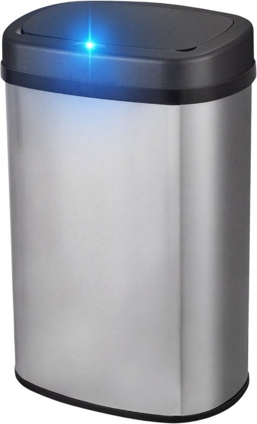Prullenbak met Sensor, 60 liter, metaal, Nieuw, 40 liter of meer, Ophalen of Verzenden, Metaal