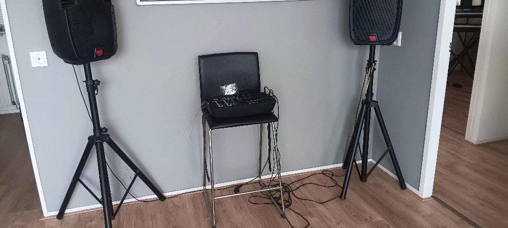 PA-Geluidsset Alecto PAS-210MIX  Inclusief Statieven, Micr., Muziek en Instrumenten, Versterkers | Keyboard, Monitor en PA, Gebruikt