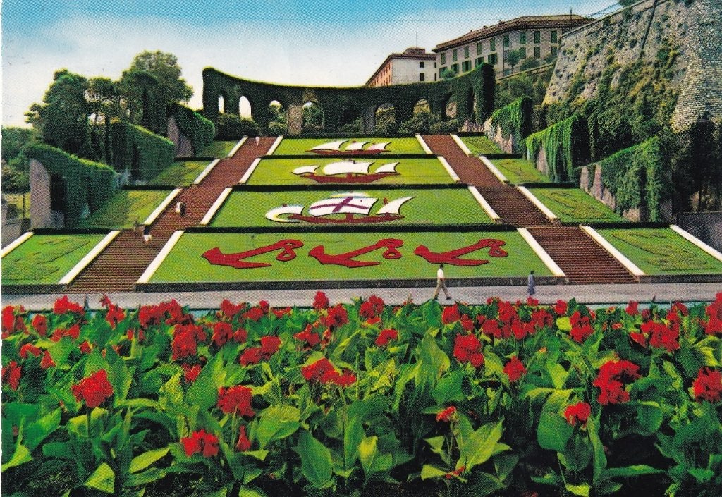 Italië genova, i giardini di piazza della vittoria, Verzenden, 1960 tot 1980, Ongelopen, Italië
