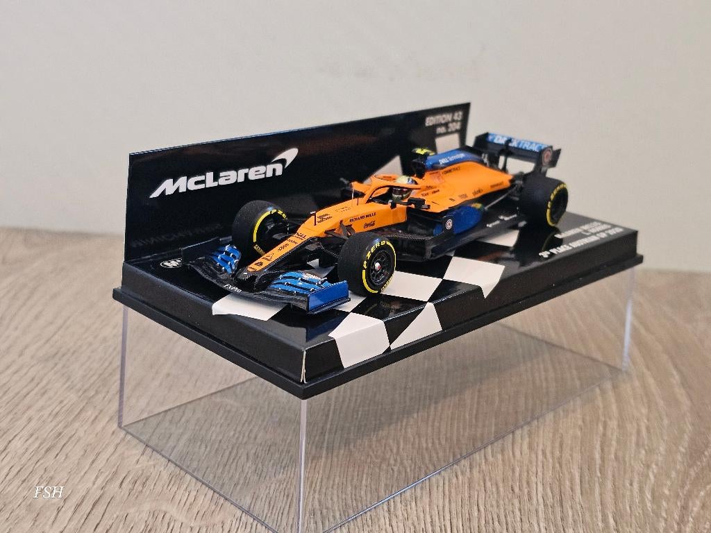 McLaren MCL35, L. Norris # 4, 3e GP Austria 2020. NIEUWSTAAT, Hobby en Vrije tijd, Modelauto's | 1:43, Zo goed als nieuw, Auto
