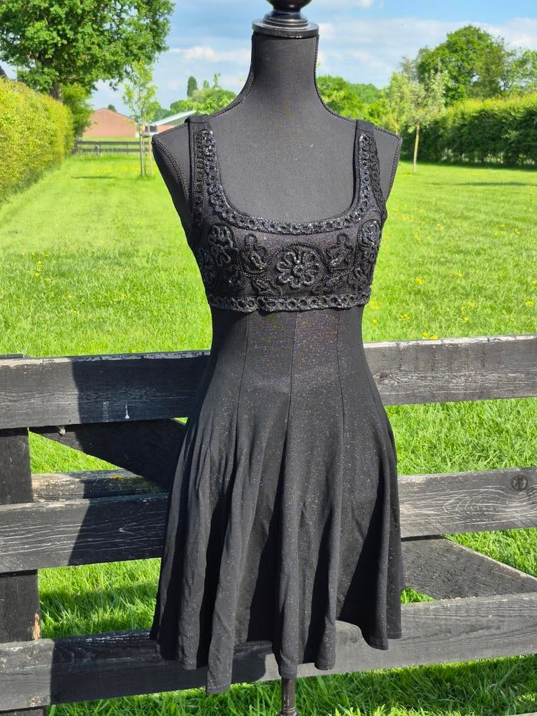 Vintage Orna Farho Paris Little Black Dress Korsetsluiting, Orna farho, Zwart, Ophalen of Verzenden, Zo goed als nieuw