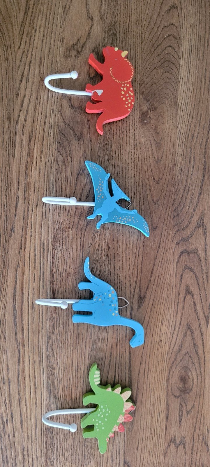 Dino kapstokhaken set - Kinderkamer decoratie, Gebruikt, Wandhaken, Ophalen of Verzenden, Minder dan 100 cm